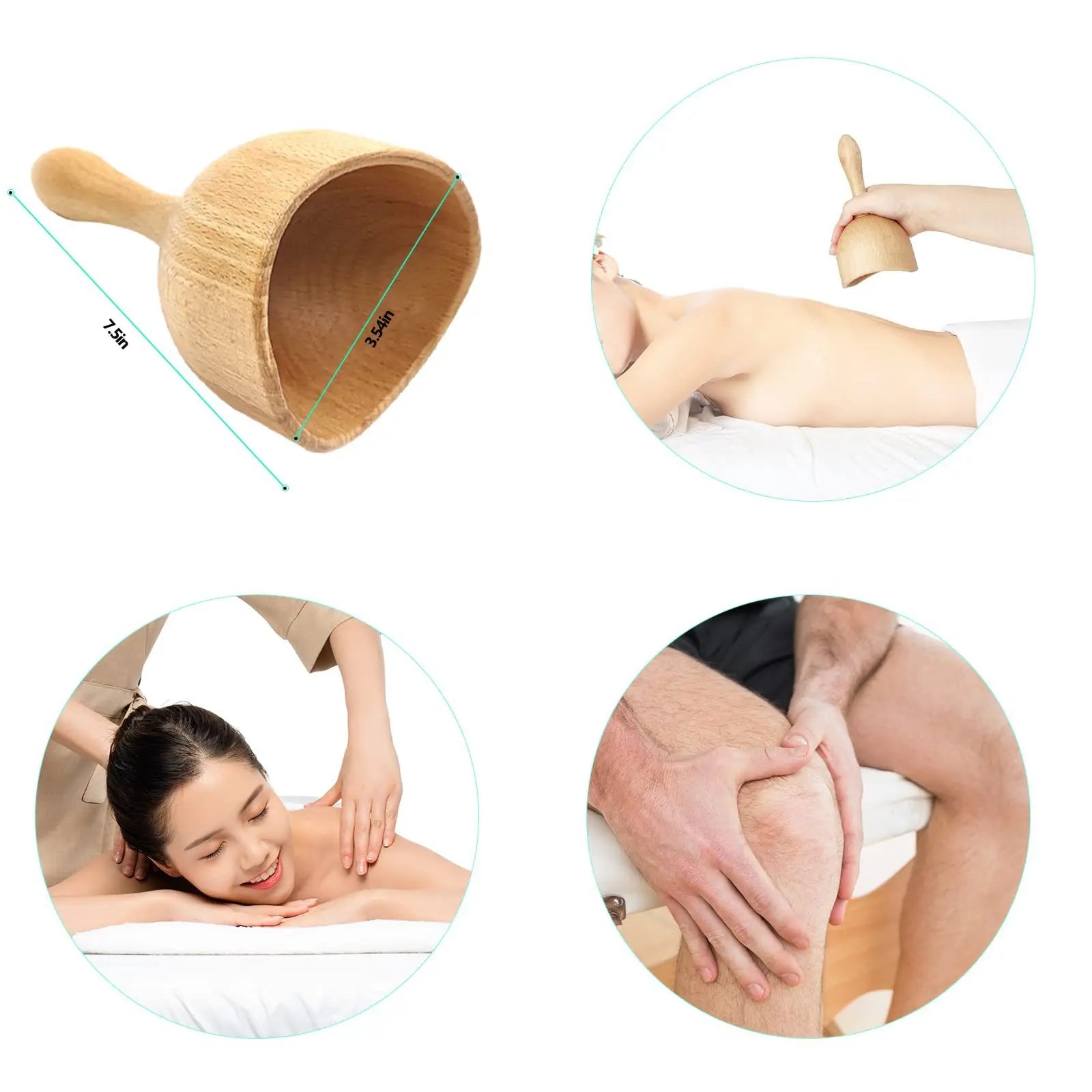 Natural Wooden Body Massage Tool
